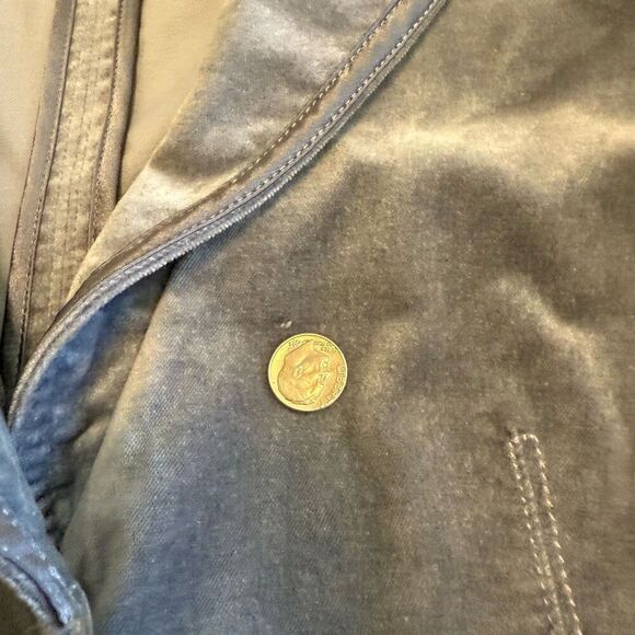 White House Black Market Silver Velvet/Satin Jacket Sz 8 Victorian, Castlecore - Picture 8 of 16